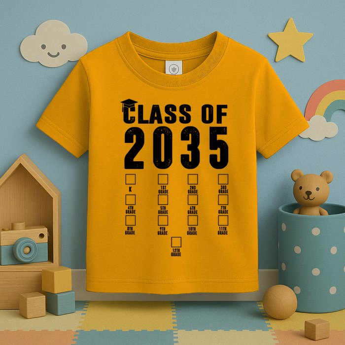 Class Of 2035 Graduation Countdown Toddler T-Shirt