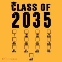 Class Of 2035 Graduation Countdown Kids T-Shirt