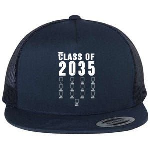 Class Of 2035 Graduation Countdown Flat Bill Trucker Hat