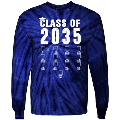 Class Of 2035 Graduation Countdown Tie-Dye Long Sleeve Shirt