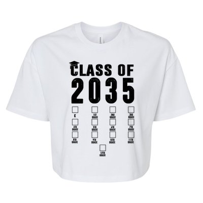 Class Of 2035 Graduation Countdown Bella+Canvas Jersey Crop Tee