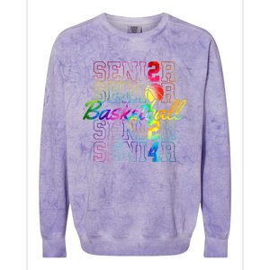 Class Of 2024 Senior Basketball Colorblast Crewneck Sweatshirt