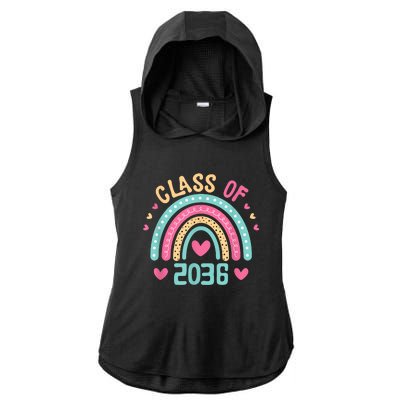 Class Of 2036 Grow With Me First Day Of School Graduation Ladies PosiCharge Tri-Blend Wicking Draft Hoodie Tank