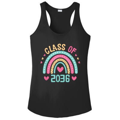 Class Of 2036 Grow With Me First Day Of School Graduation Ladies PosiCharge Competitor Racerback Tank