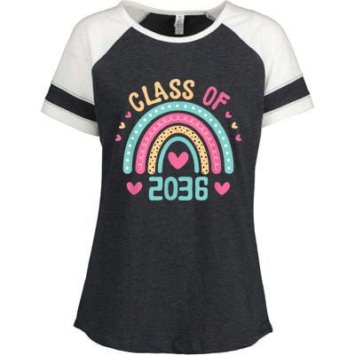 Class Of 2036 Grow With Me First Day Of School Graduation Enza Ladies Jersey Colorblock Tee