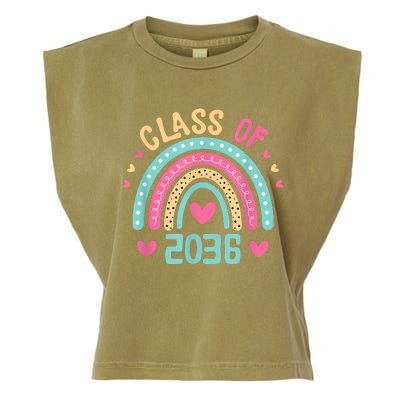 Class Of 2036 Grow With Me First Day Of School Graduation Garment-Dyed Women's Muscle Tee