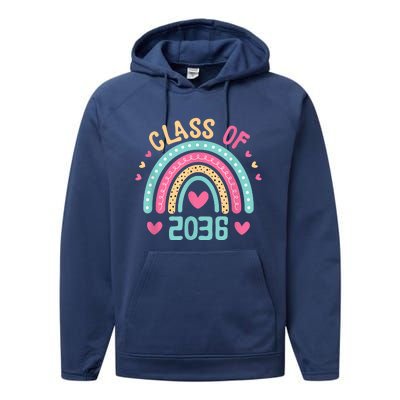 Class Of 2036 Grow With Me First Day Of School Graduation Performance Fleece Hoodie