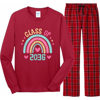 Class Of 2036 Grow With Me First Day Of School Graduation Long Sleeve Pajama Set