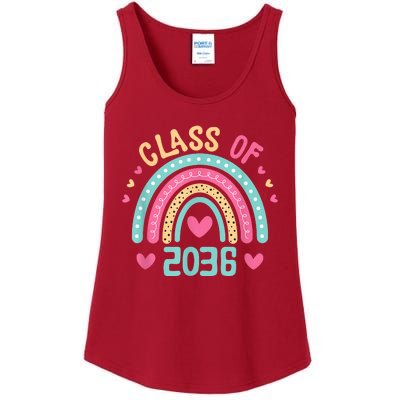 Class Of 2036 Grow With Me First Day Of School Graduation Ladies Essential Tank