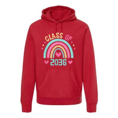 Class Of 2036 Grow With Me First Day Of School Graduation Premium Hoodie