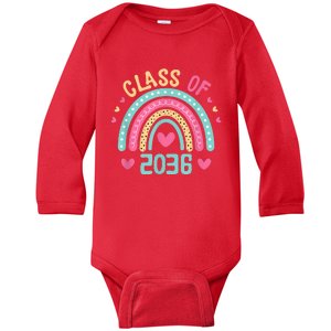 Class Of 2036 Grow With Me First Day Of School Graduation Baby Long Sleeve Bodysuit