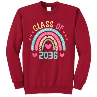 Class Of 2036 Grow With Me First Day Of School Graduation Tall Sweatshirt