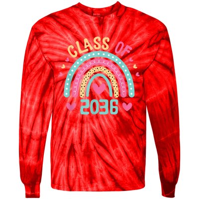 Class Of 2036 Grow With Me First Day Of School Graduation Tie-Dye Long Sleeve Shirt