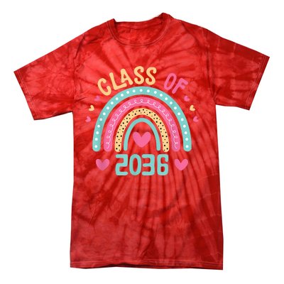 Class Of 2036 Grow With Me First Day Of School Graduation Tie-Dye T-Shirt