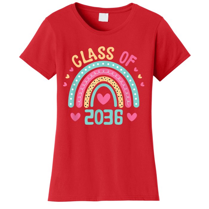 Class Of 2036 Grow With Me First Day Of School Graduation Women's T-Shirt