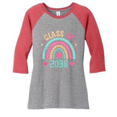 Class Of 2036 Grow With Me First Day Of School Graduation Women's Tri-Blend 3/4-Sleeve Raglan Shirt