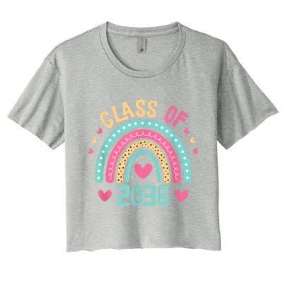 Class Of 2036 Grow With Me First Day Of School Graduation Women's Crop Top Tee