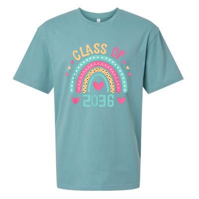 Class Of 2036 Grow With Me First Day Of School Graduation Sueded Cloud Jersey T-Shirt