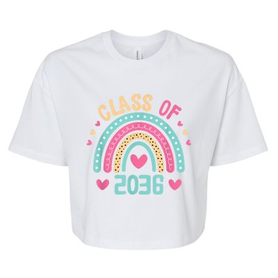 Class Of 2036 Grow With Me First Day Of School Graduation Bella+Canvas Jersey Crop Tee