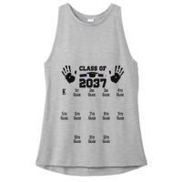 Class Of 2037 Grow With Me Handprint Prek 12th Grade Ladies PosiCharge Tri-Blend Wicking Tank