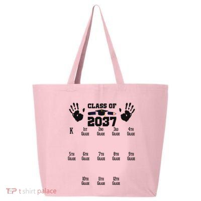 Class Of 2037 Grow With Me Handprint Prek 12th Grade 25L Jumbo Tote