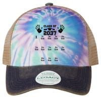 Class Of 2037 Grow With Me Handprint Prek 12th Grade Legacy Tie Dye Trucker Hat