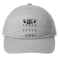 Class Of 2037 Grow With Me Handprint Prek 12th Grade 7-Panel Snapback Hat