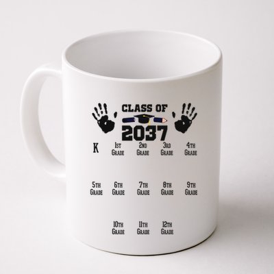 Class Of 2037 Grow With Me Handprint Prek 12th Grade Mug