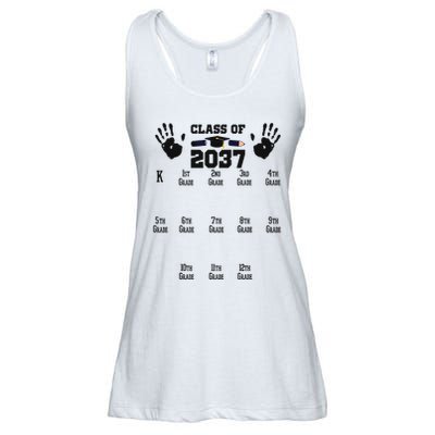 Class Of 2037 Grow With Me Handprint Prek 12th Grade Ladies Essential Flowy Tank