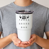 Class Of 2037 Grow With Me Handprint Prek 12th Grade Tumbler