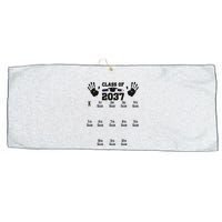 Class Of 2037 Grow With Me Handprint Prek 12th Grade Large Microfiber Waffle Golf Towel