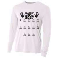 Class Of 2037 Grow With Me Handprint Prek 12th Grade Cooling Performance Long Sleeve Crew