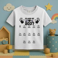 Class Of 2037 Grow With Me Handprint Prek 12th Grade Toddler T-Shirt