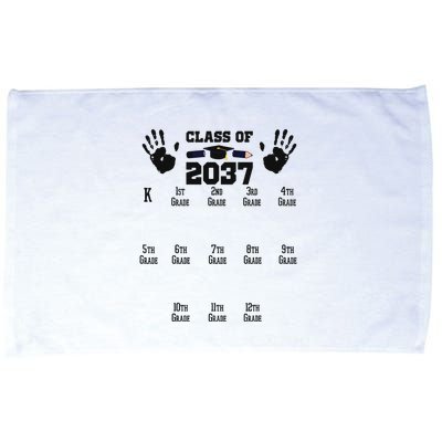 Class Of 2037 Grow With Me Handprint Prek 12th Grade Microfiber Hand Towel