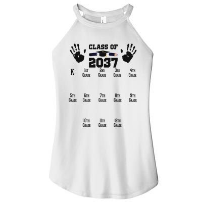 Class Of 2037 Grow With Me Handprint Prek 12th Grade Women's Perfect Tri Rocker Tank
