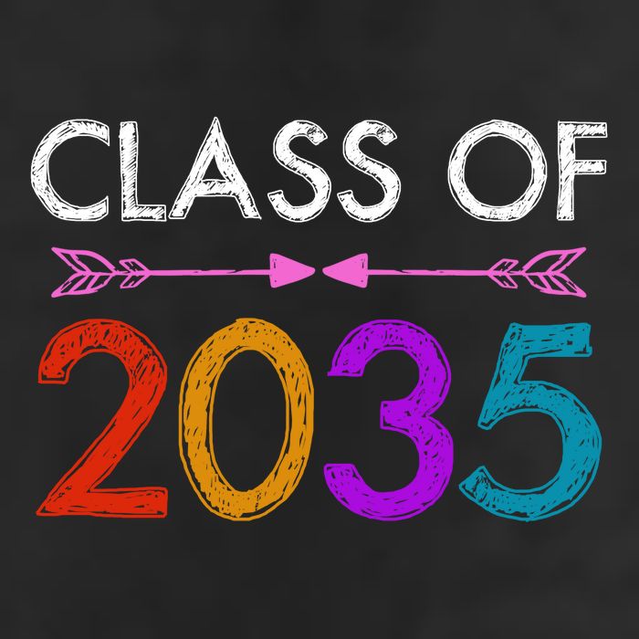 Class Of 2035 Cute Graduation Golf Towel