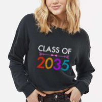 Class Of 2035 Cute Graduation Cropped Pullover Crew