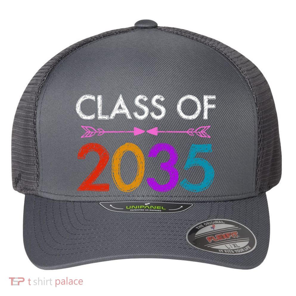 Class Of 2035 Cute Graduation Flexfit Unipanel Trucker Cap