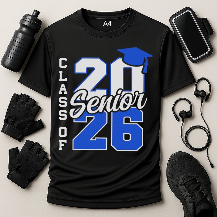 Class Of 2026 Senior 2026 Back To School 2025 Graduation Cooling Performance Crew T-Shirt