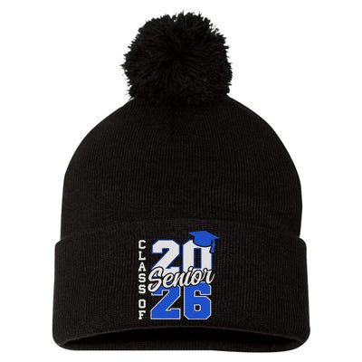 Class Of 2026 Senior 2026 Back To School 2025 Graduation Pom Pom 12in Knit Beanie