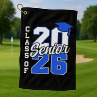 Class Of 2026 Senior 2026 Back To School 2025 Graduation Golf Towel