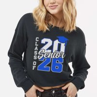Class Of 2026 Senior 2026 Back To School 2025 Graduation Cropped Pullover Crew