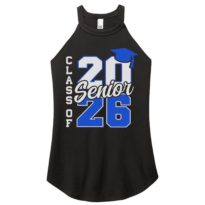 Class Of 2026 Senior 2026 Back To School 2025 Graduation Women's Perfect Tri Rocker Tank
