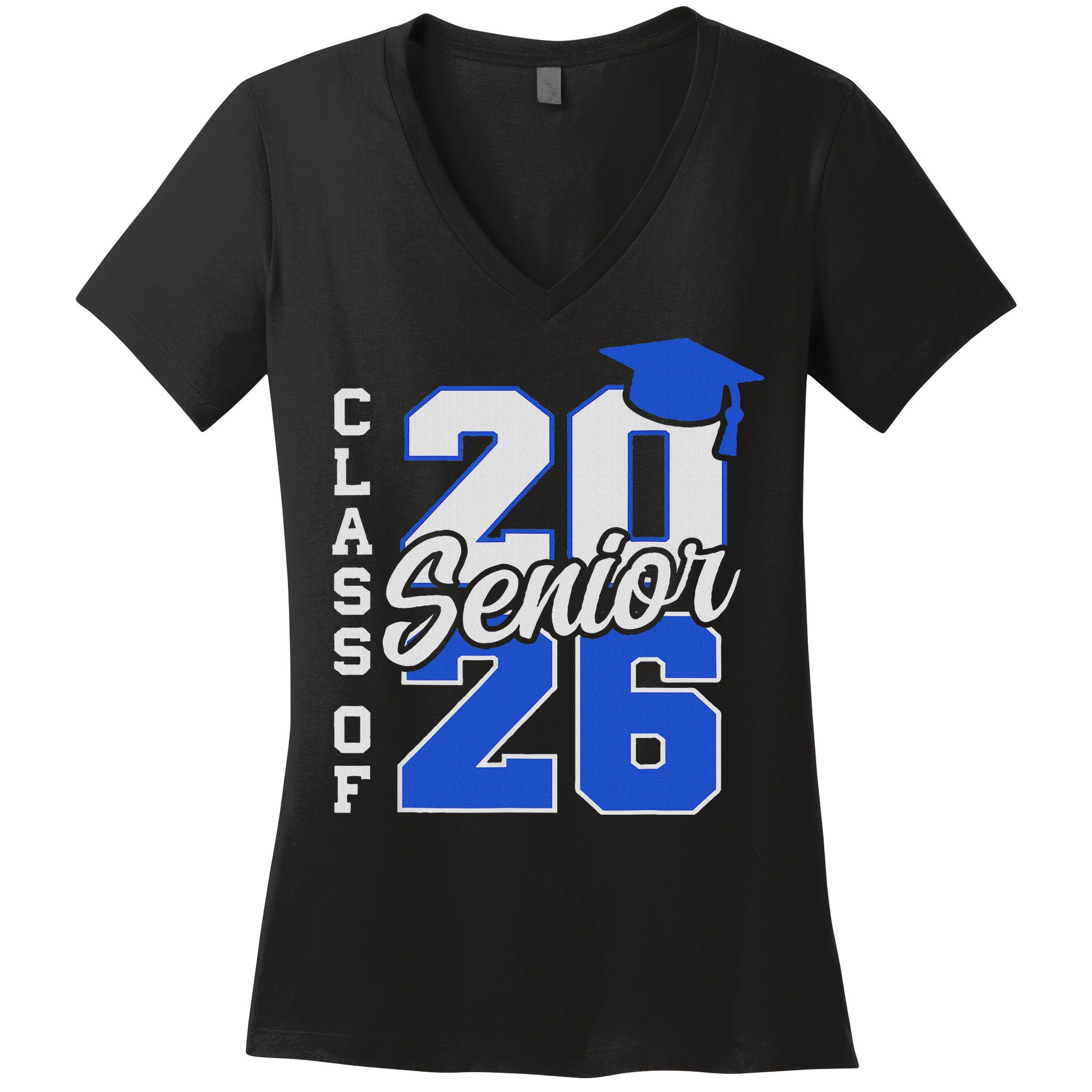 Class Of 2026 Senior 2026 Back To School 2025 Graduation Women's V-Neck T-Shirt