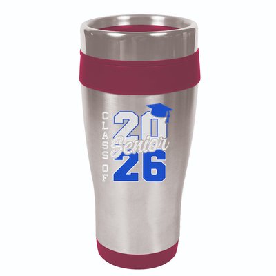 Class Of 2026 Senior 2026 Back To School 2025 Graduation 16oz Travel Tumbler