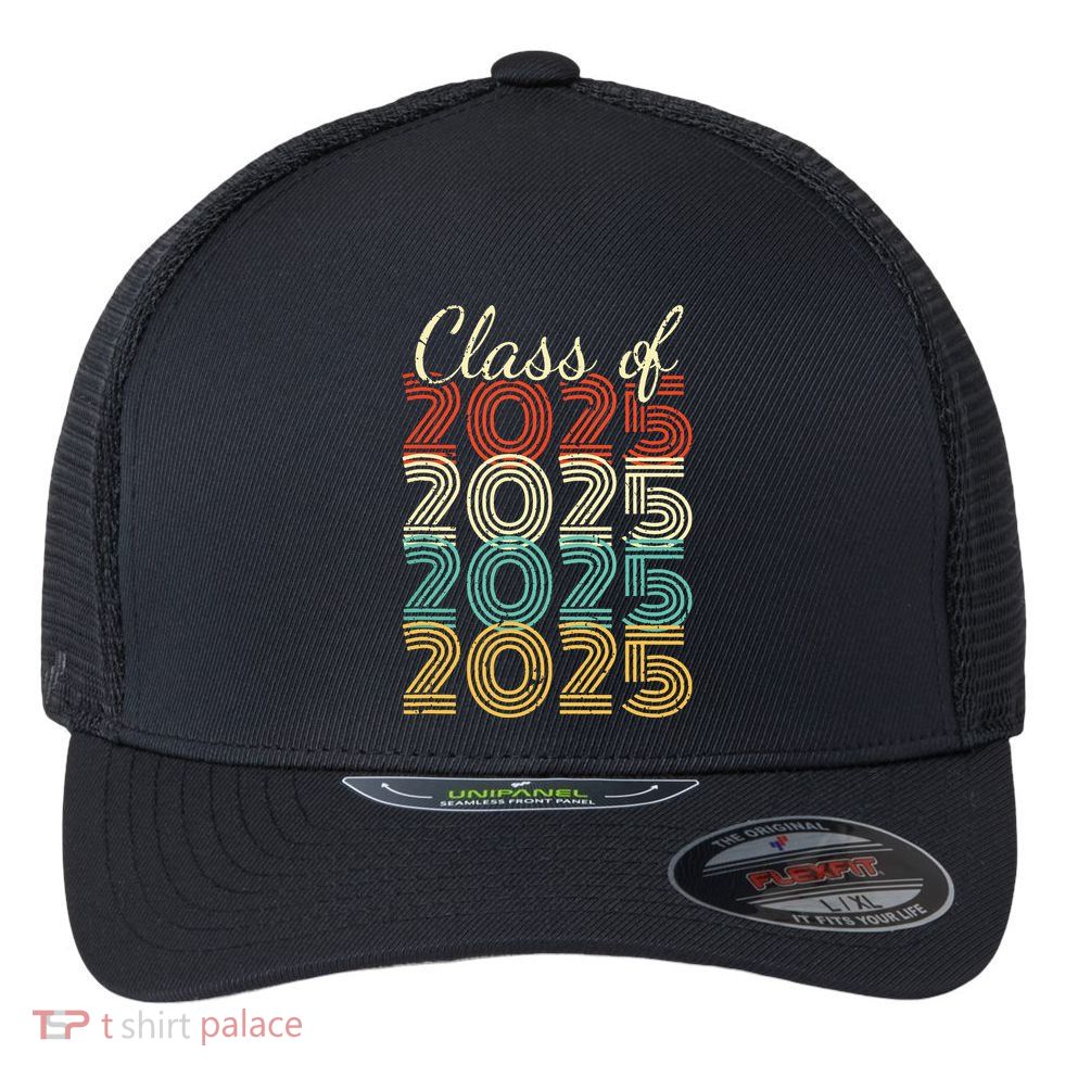 Class Of 2025 Senior 2025 Graduation Flexfit Unipanel Trucker Cap