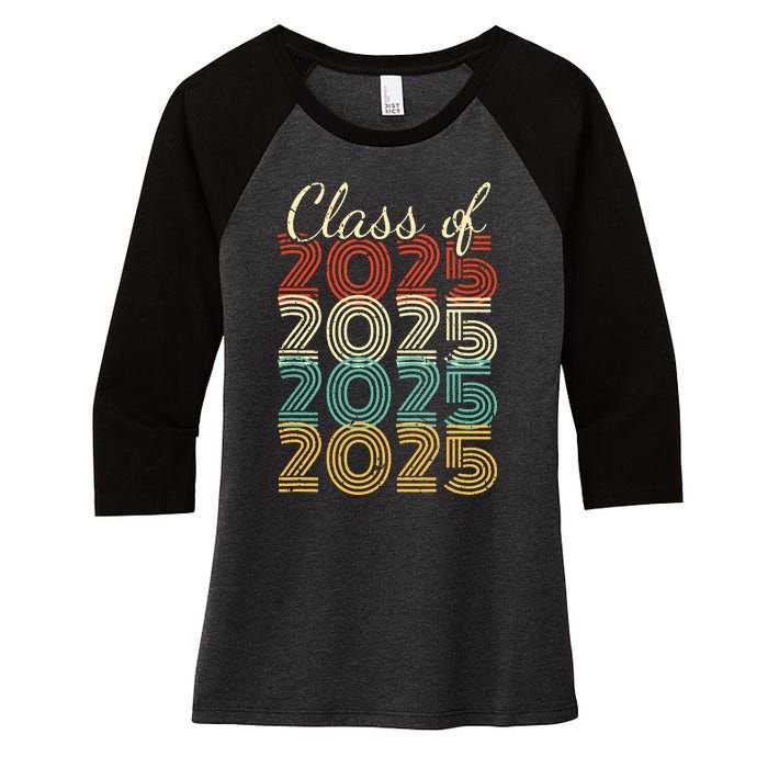 Class Of 2025 Senior 2025 Graduation Women's Tri-Blend 3/4-Sleeve Raglan Shirt