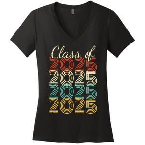 Class Of 2025 Senior 2025 Graduation Women's V-Neck T-Shirt