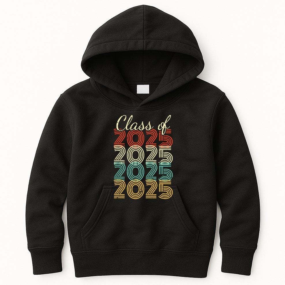 Class Of 2025 Senior 2025 Graduation Kids Hoodie