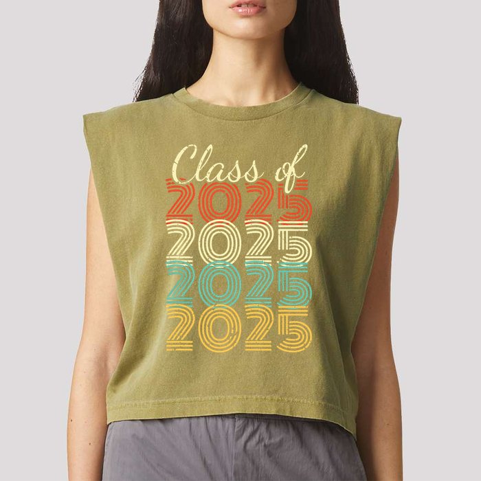 Class Of 2025 Senior 2025 Graduation Garment-Dyed Women's Muscle Tee